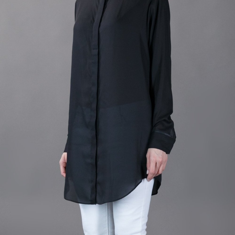 Acne Black Button Down Tunic